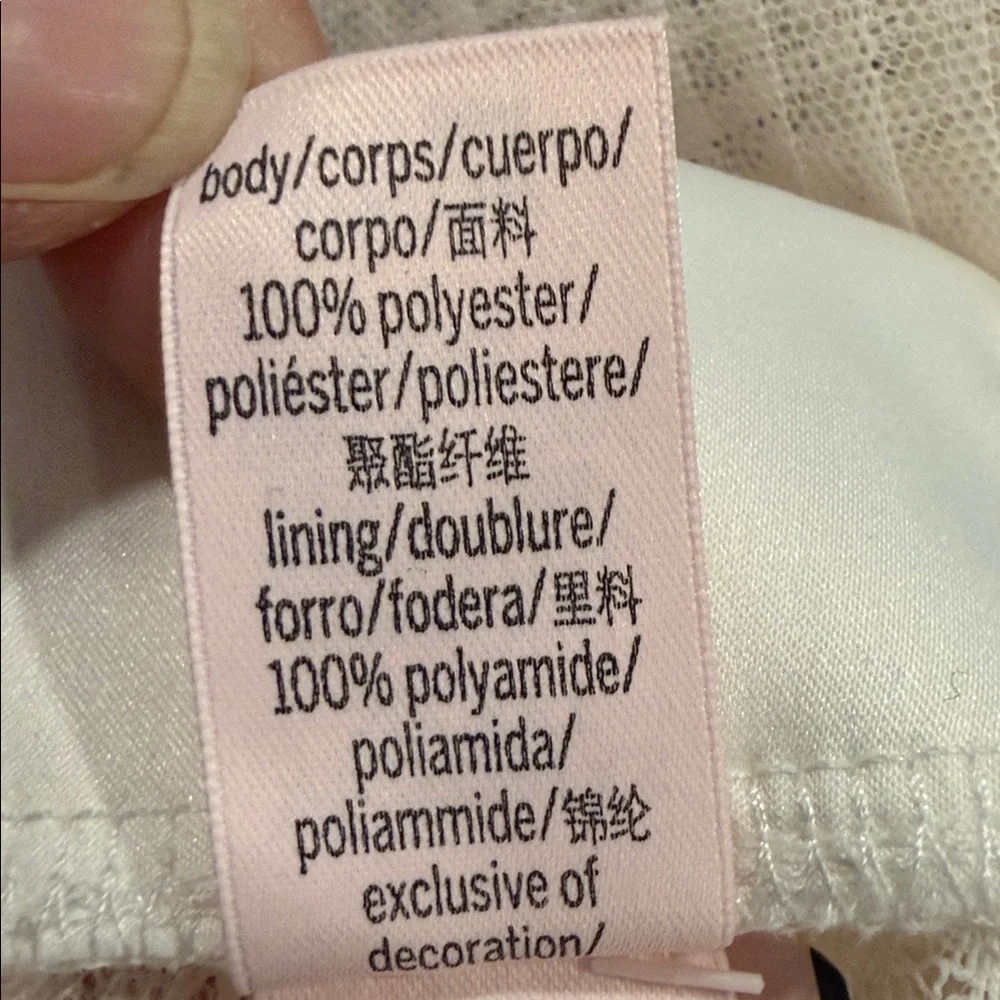 NWT Victoria's Secret Feminine Cream Pink Sheer Lace Underlay Midi Skirt Sz S
